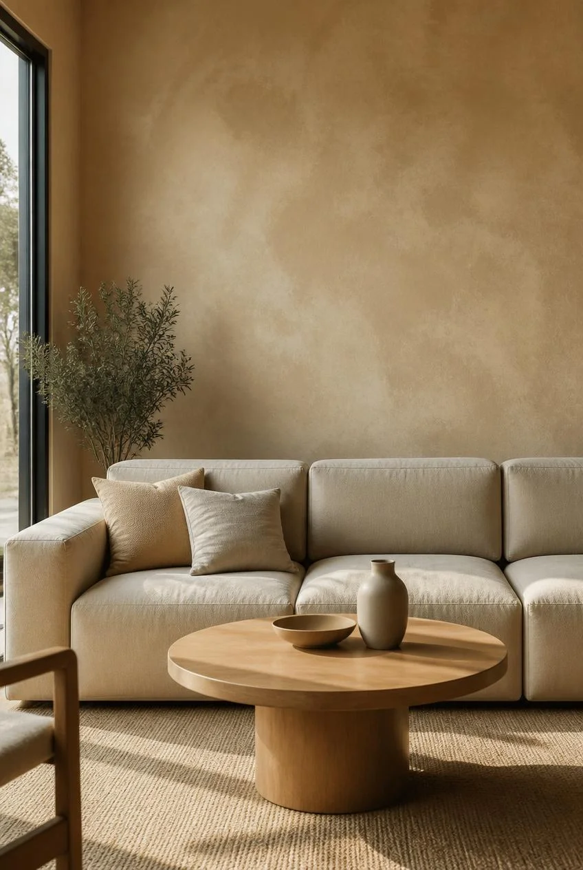 A Textured Accent Wall Without Additional Decoration