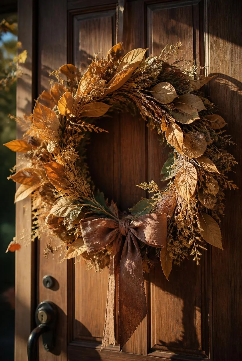 Autumn Foliage Wreath for the Front Door