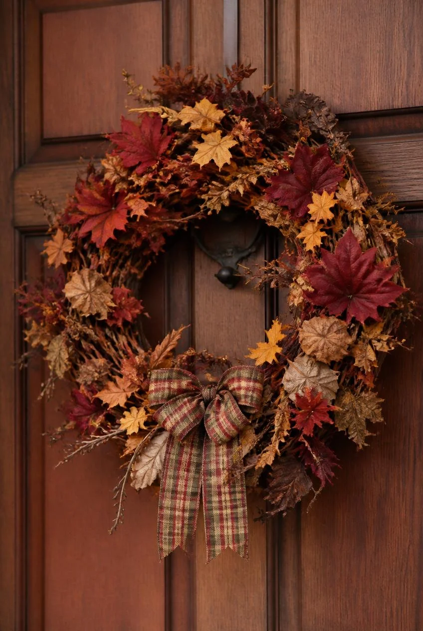 Autumn Wreath with Foraged Foliage