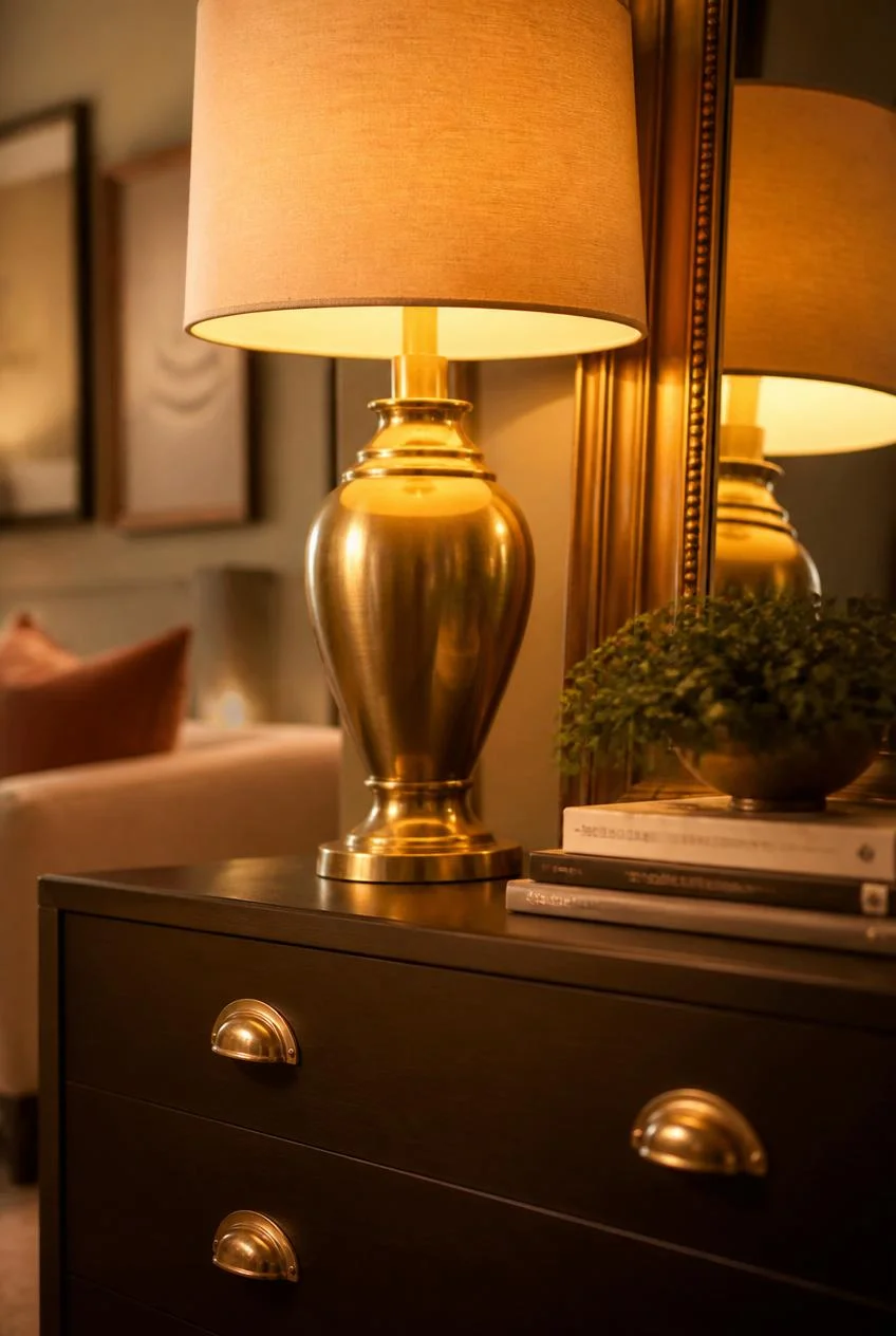 Brass and Gold Metallic Accents
