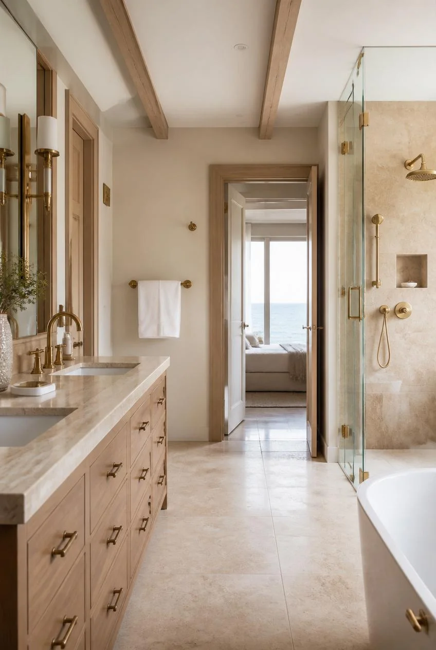 Brushed Brass Hardware for Warmth and Cohesion