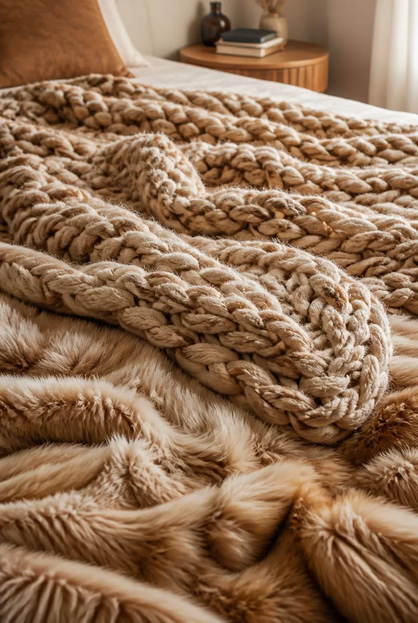 Chunky Knit and Faux Fur Layers
