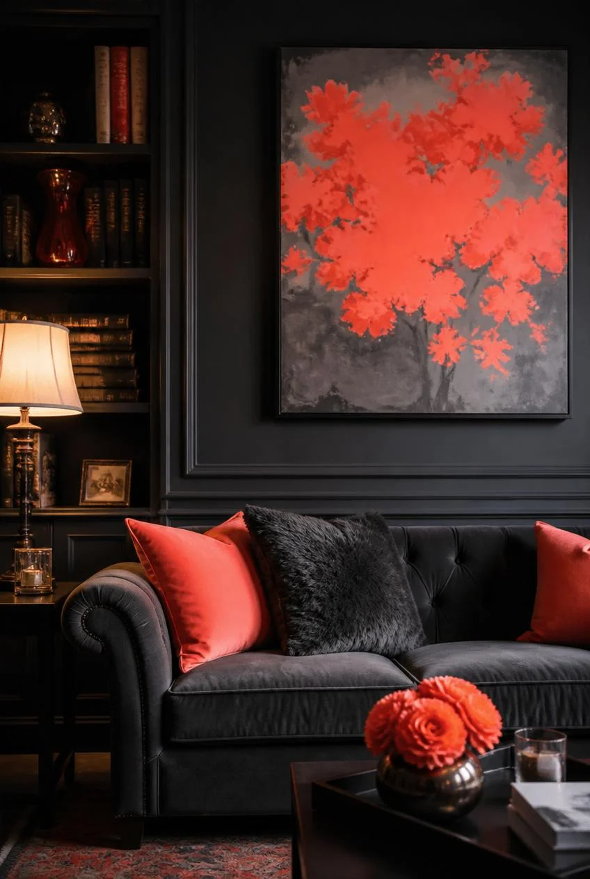 Dark Moody Color Scheme with Bright Accents