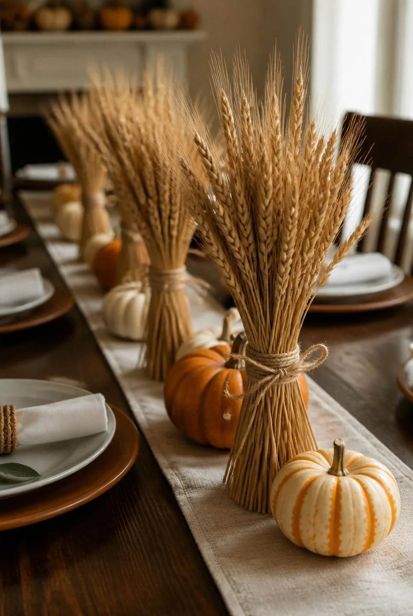 Dried Wheat and Grain Bundles