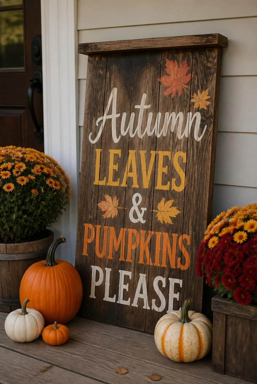 Fall Sign or Painted Wood Lettering