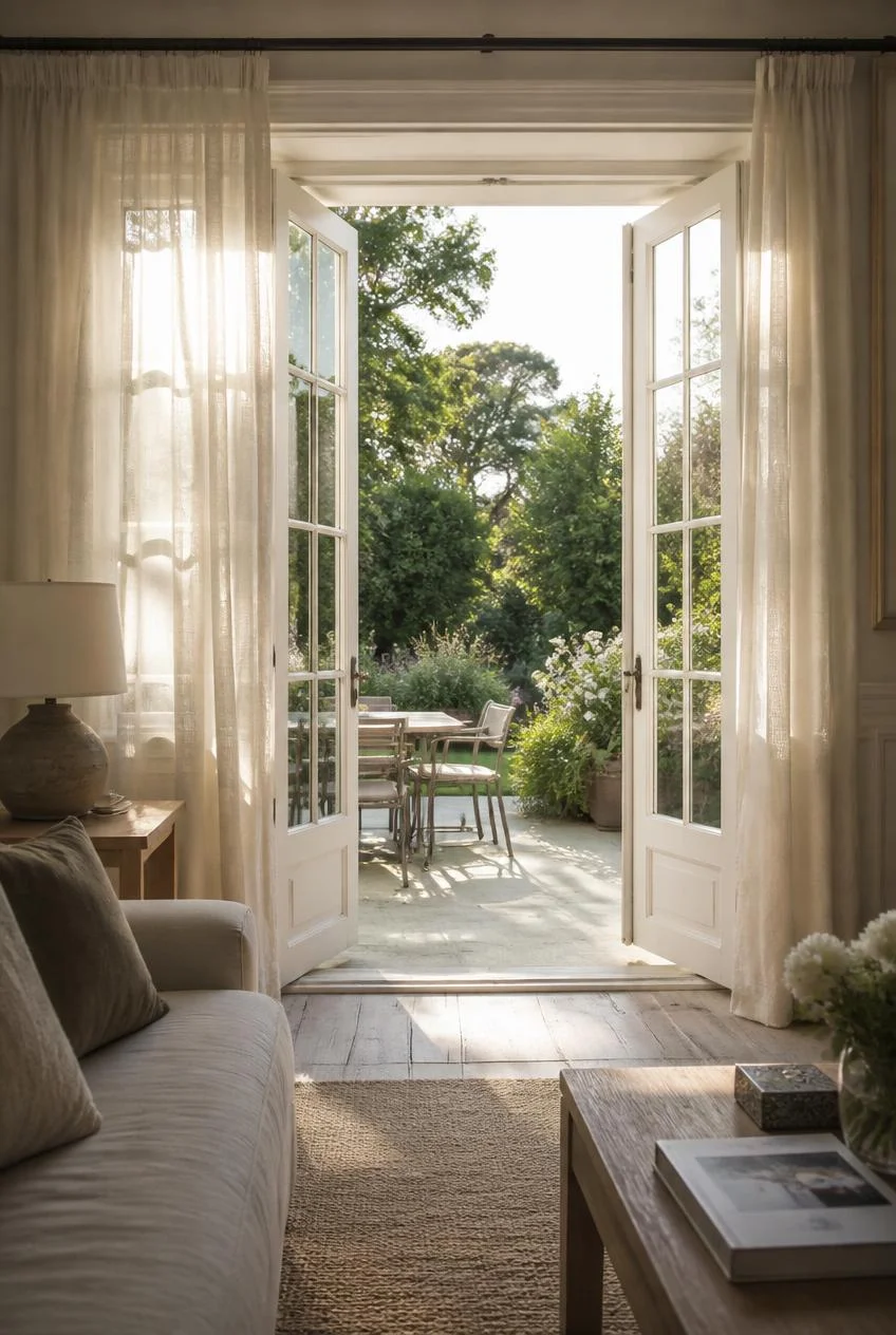 French Doors and Abundant Natural Light