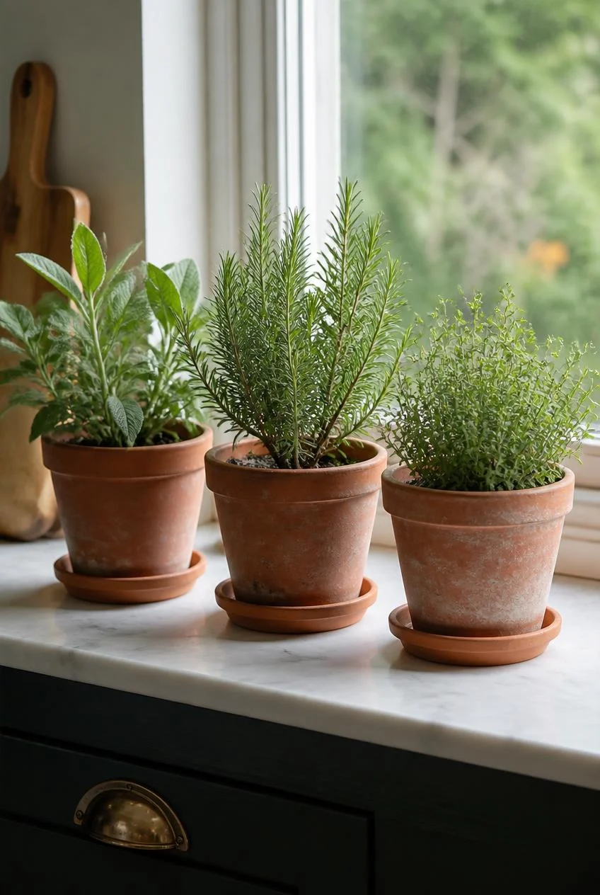 Fresh Herb Garden on the Windowsill