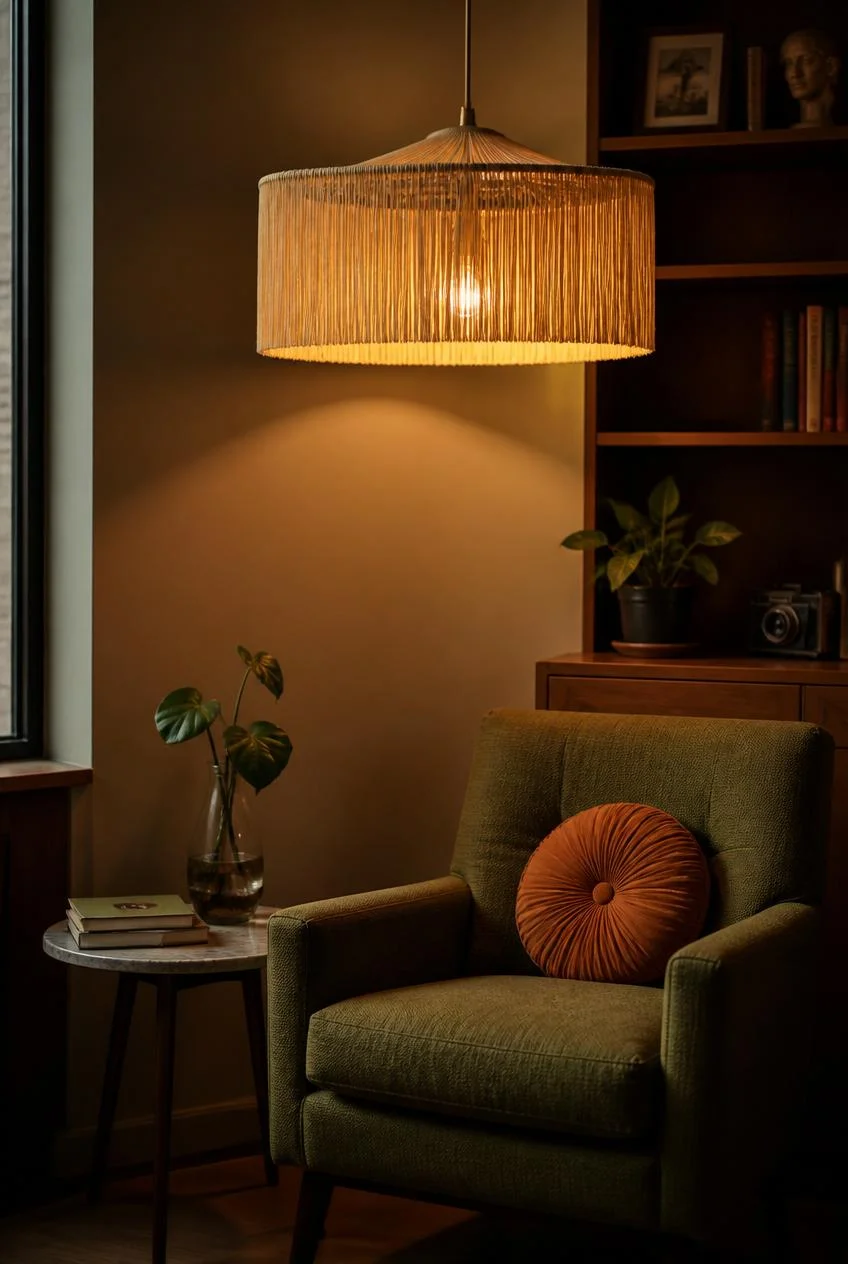 Fringe Trimmed Pendant Lighting