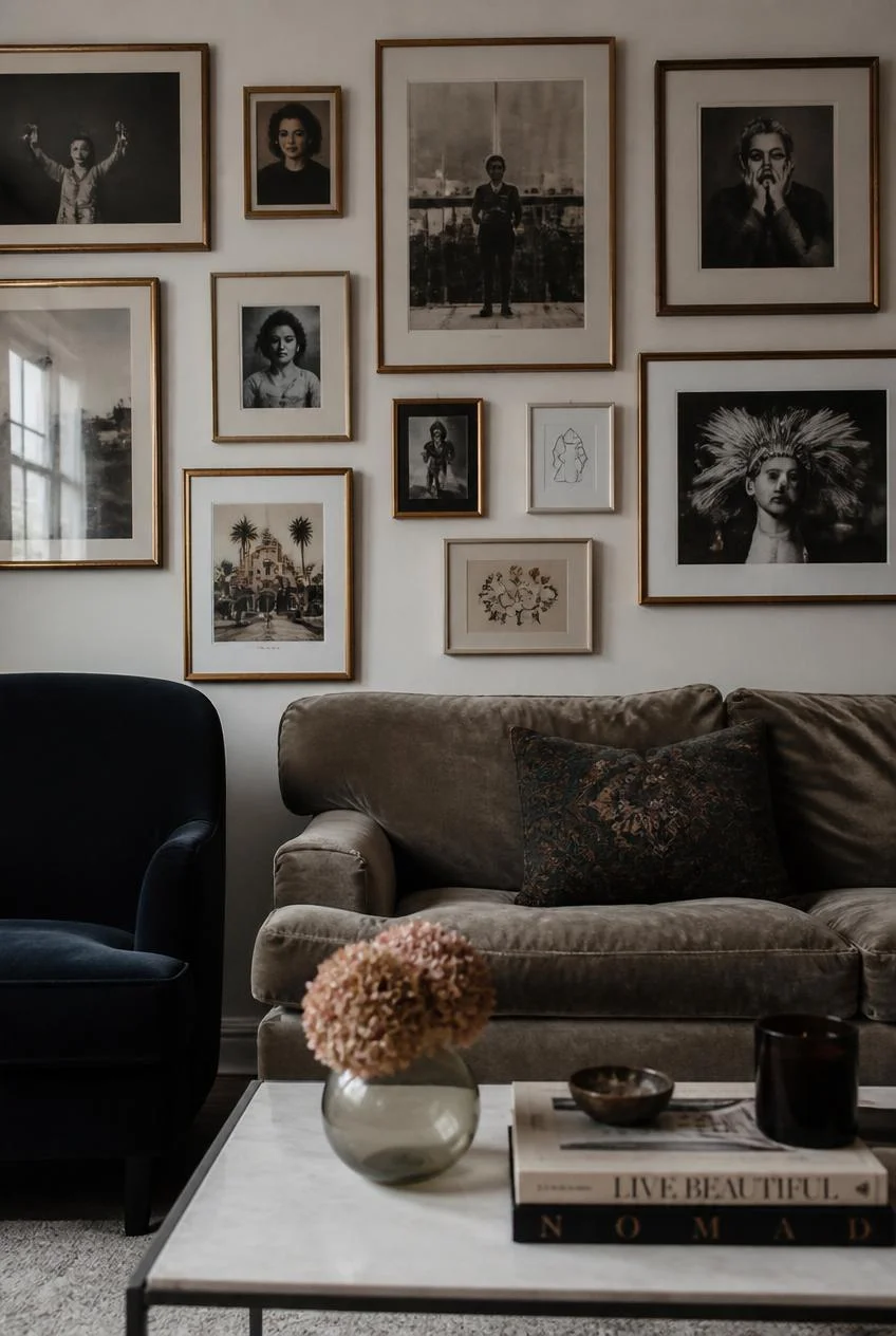 Gallery Wall with Eclectic Art