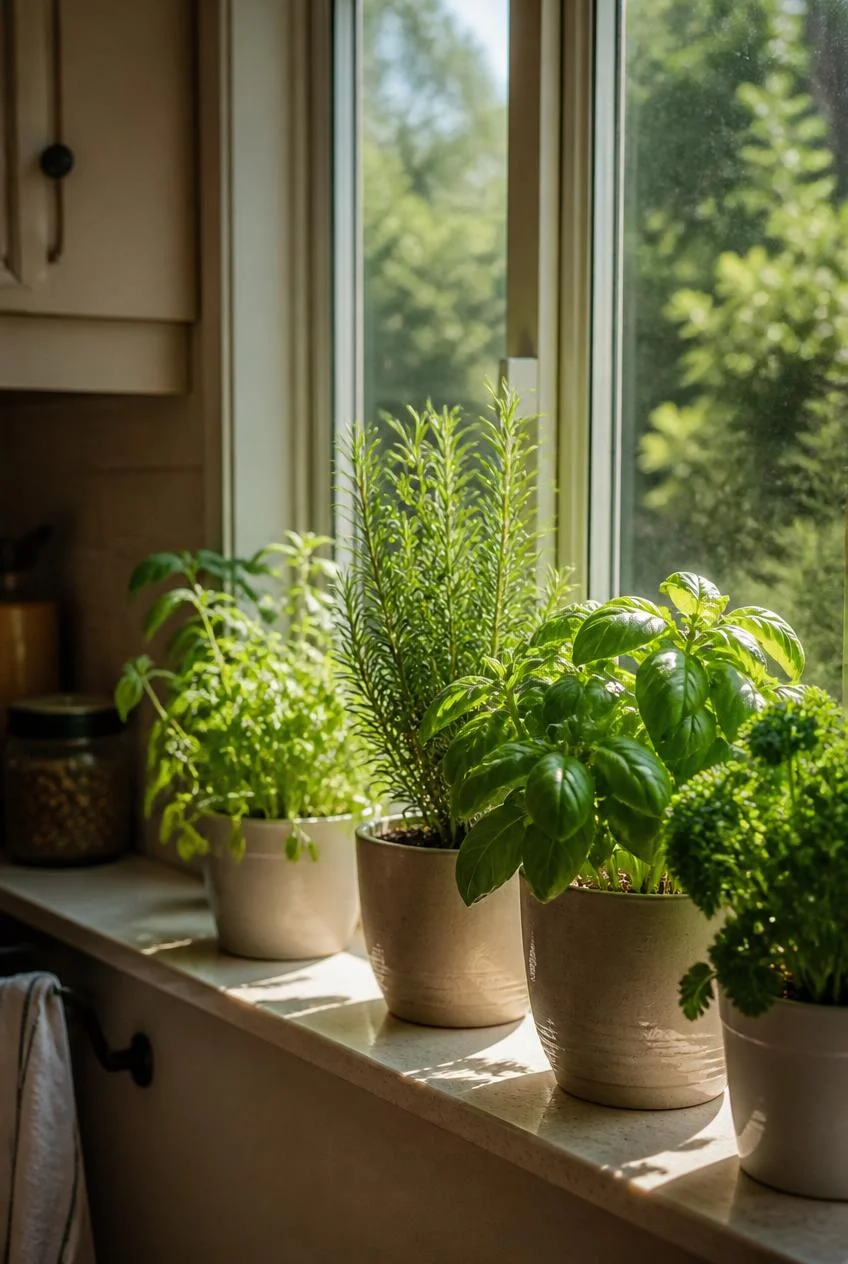 Herb Garden on the Kitchen Windowsill