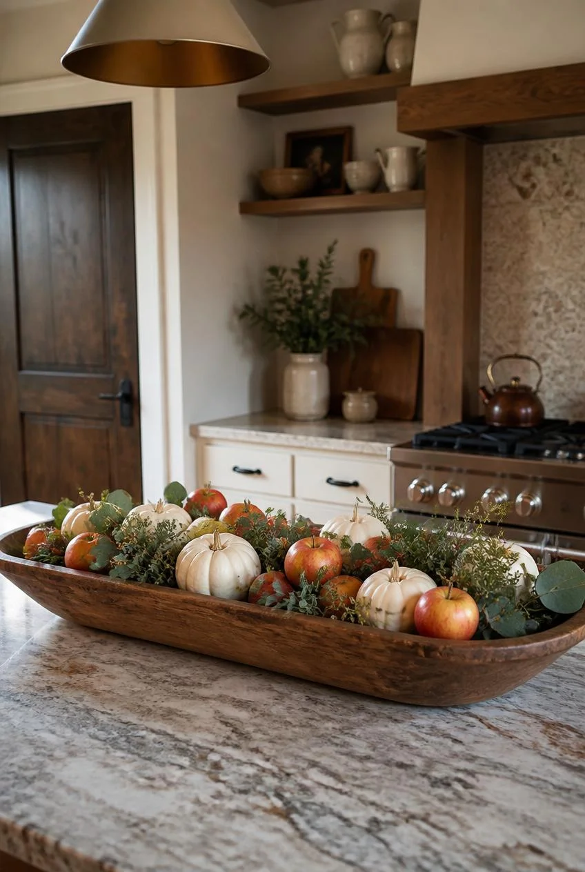 Kitchen Island Dough Bowl Centerpiece