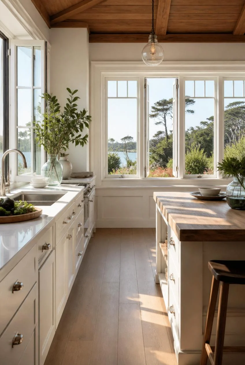 Large Windows Framing an Outdoor View