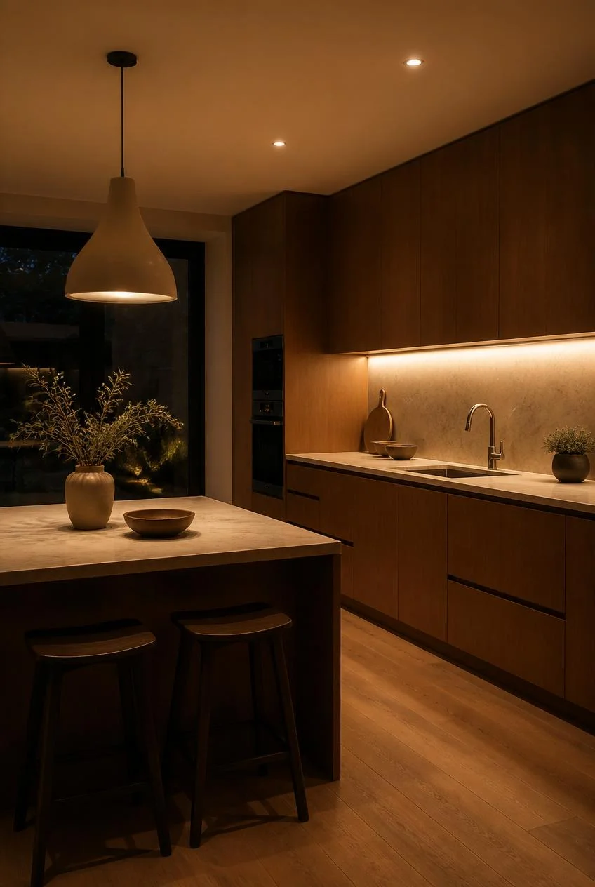 Layered Kitchen Lighting for Every Time of Day