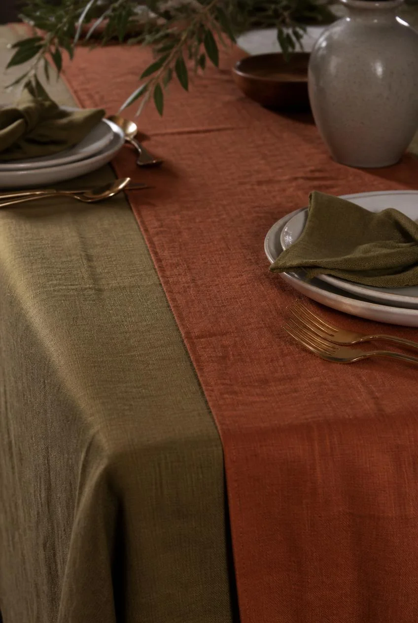 Layered Linens with Rich Textured Fabrics