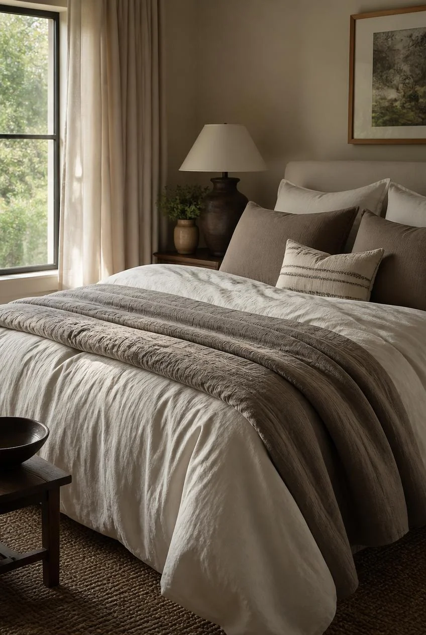 Layered Neutral Bedding as Your Fall Base