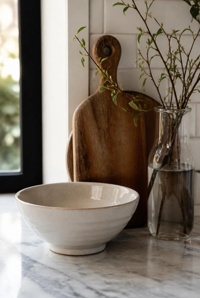 Layered Textures Through Ceramic Wood and Glass