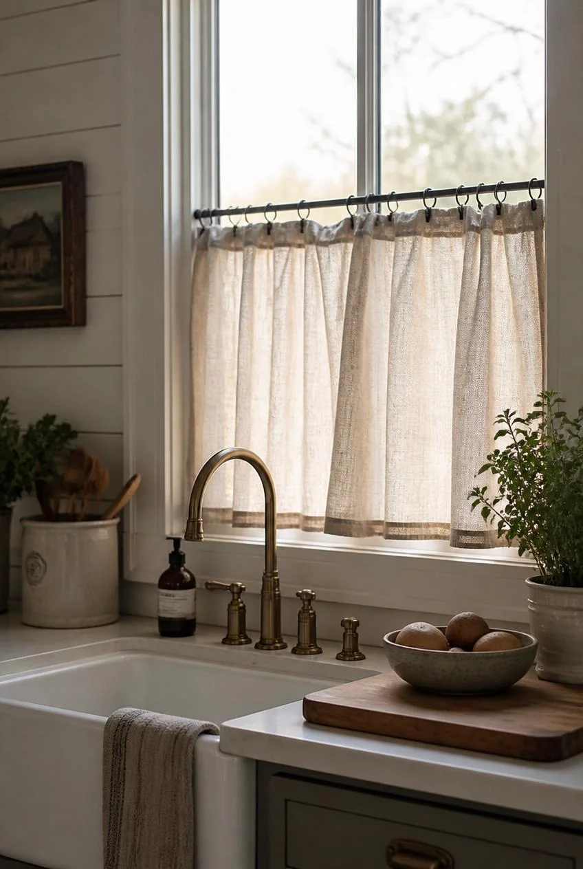 Linen Textiles and Cafe Curtains
