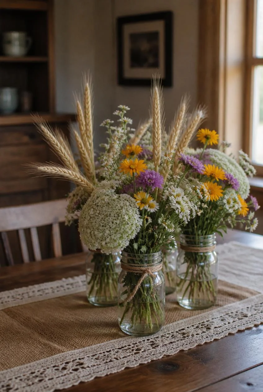 Mason Jar Floral Arrangements