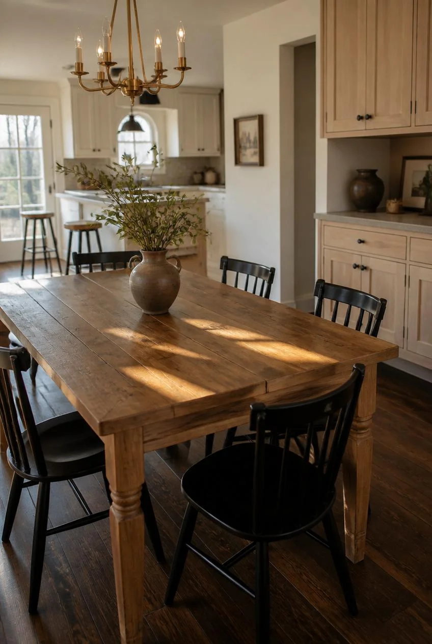 Mixed Wood Tones for a Collected Feel