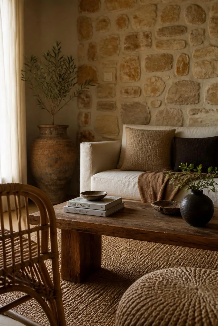Natural Materials like Wood and Stone