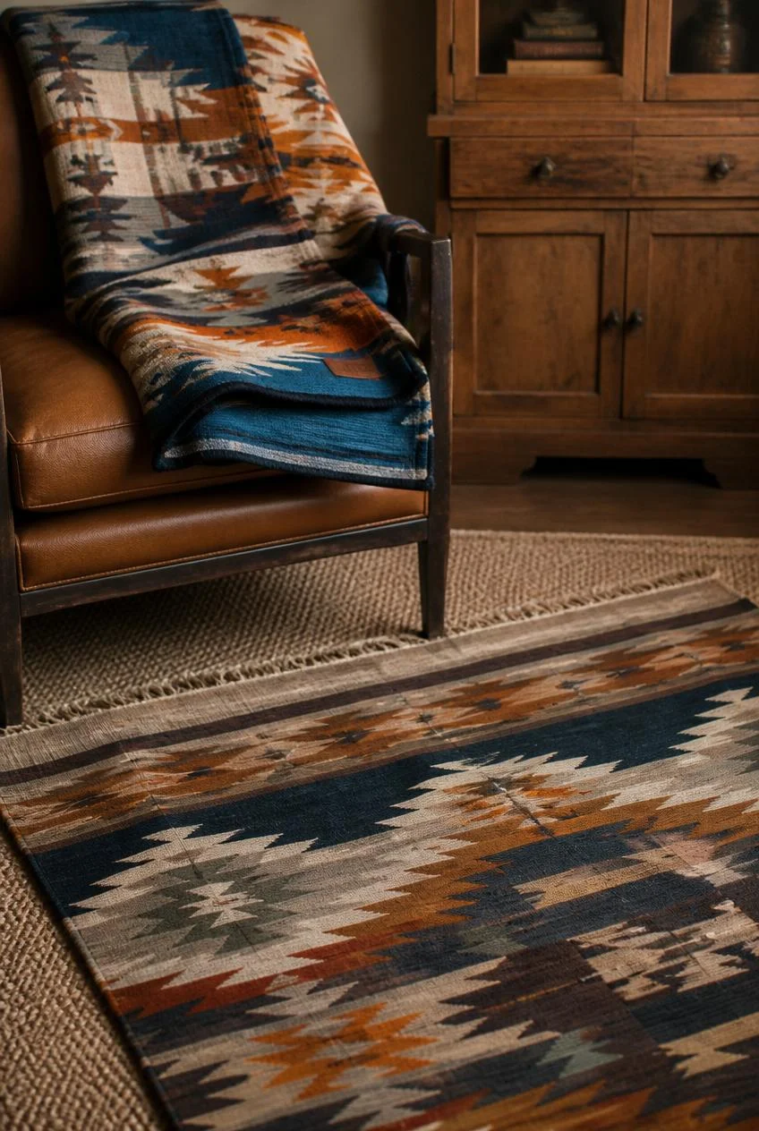 Navajo Inspired Rugs and Pendleton Blankets
