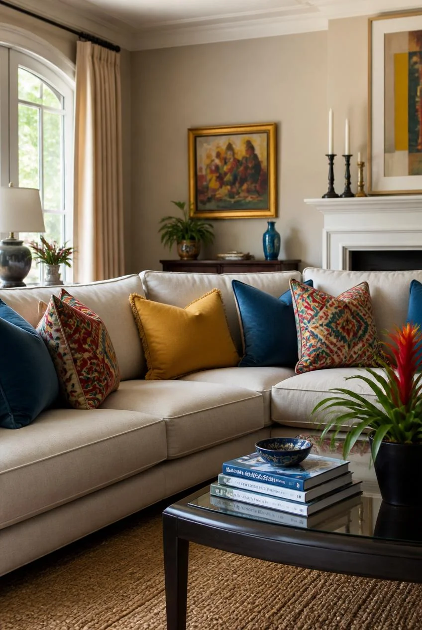 Neutral Base with Vibrant Pops