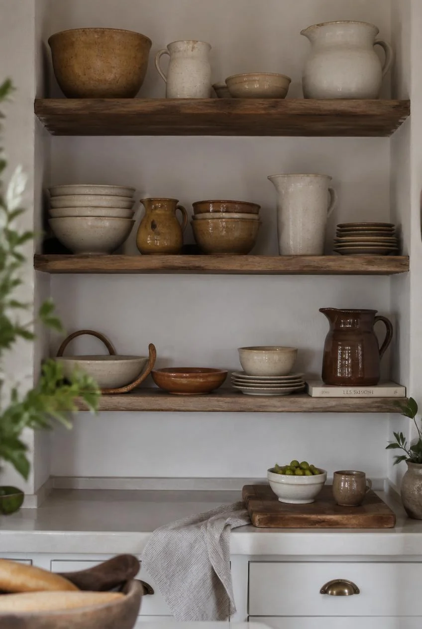 Open Shelf Styling with Autumn Ceramics