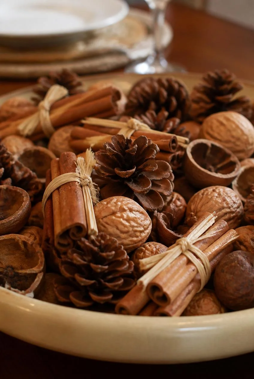 Pinecone Nutshell and Cinnamon Stick Accents