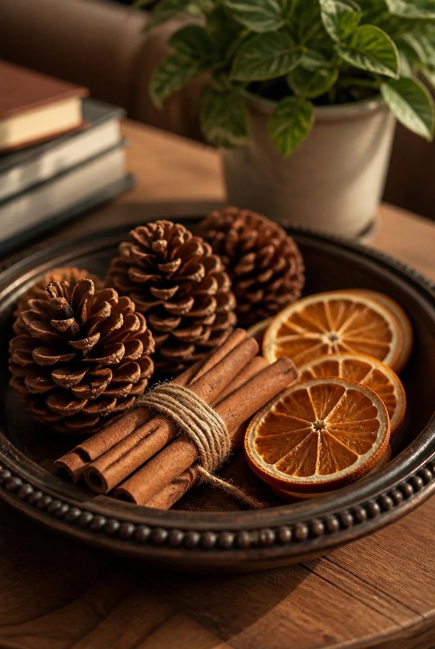 Pinecone and Cinnamon Stick Accents