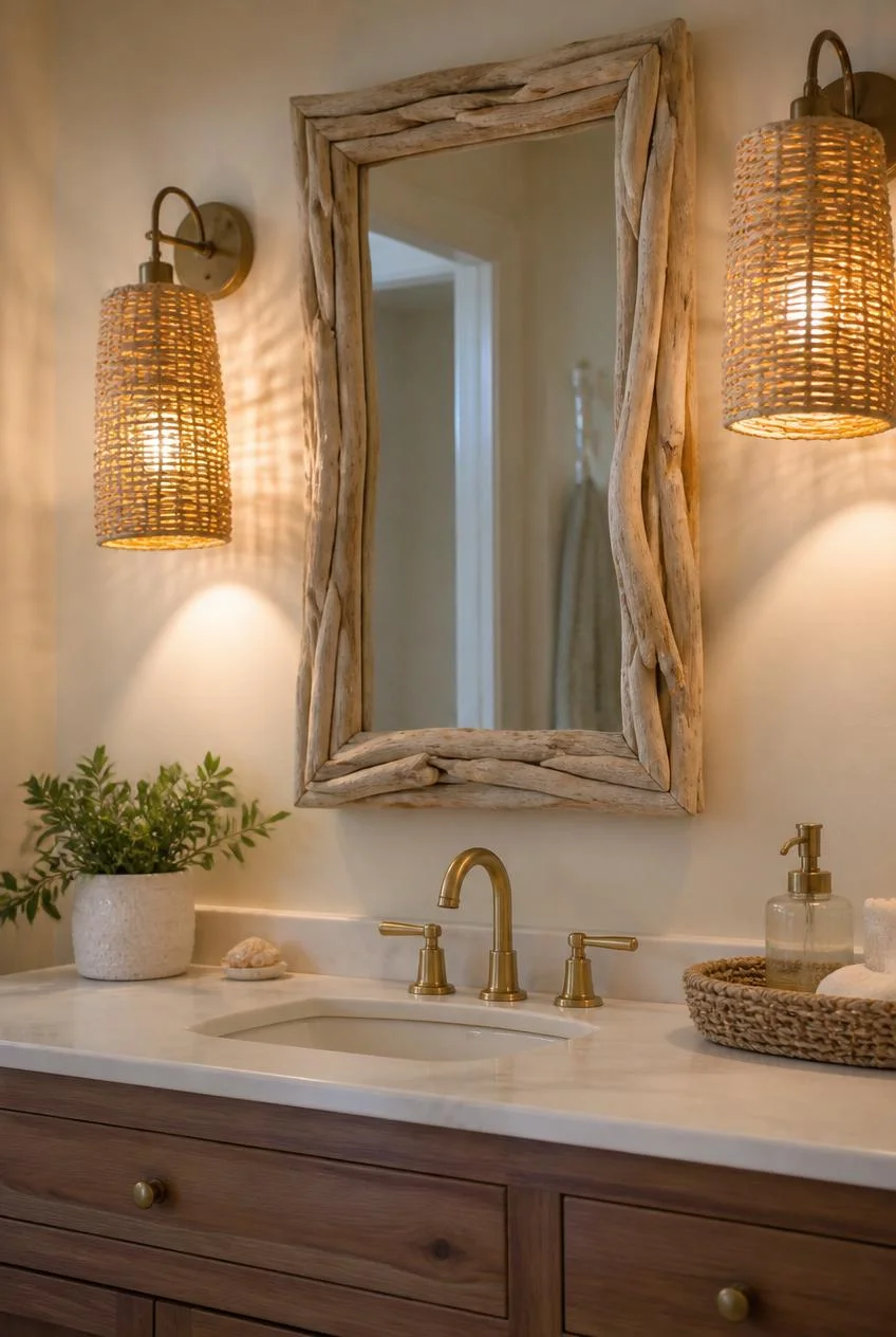 Rattan and Woven Light Fixtures for Organic Warmth