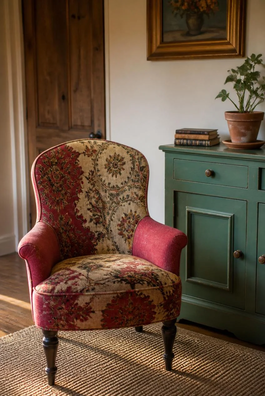Reupholstered and Refinished Vintage Furniture
