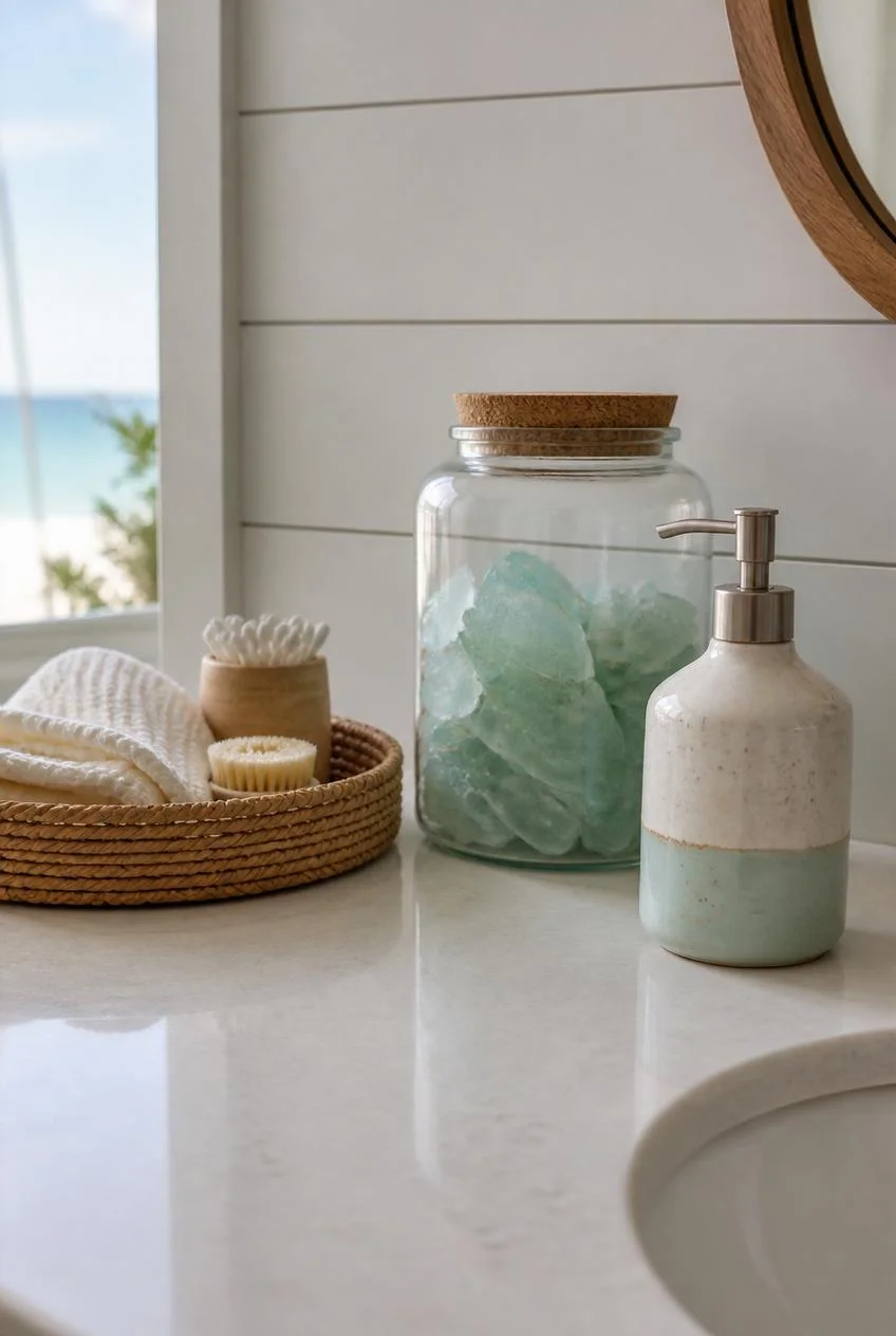 Sea Glass and Shell Accessories as Finishing Touches