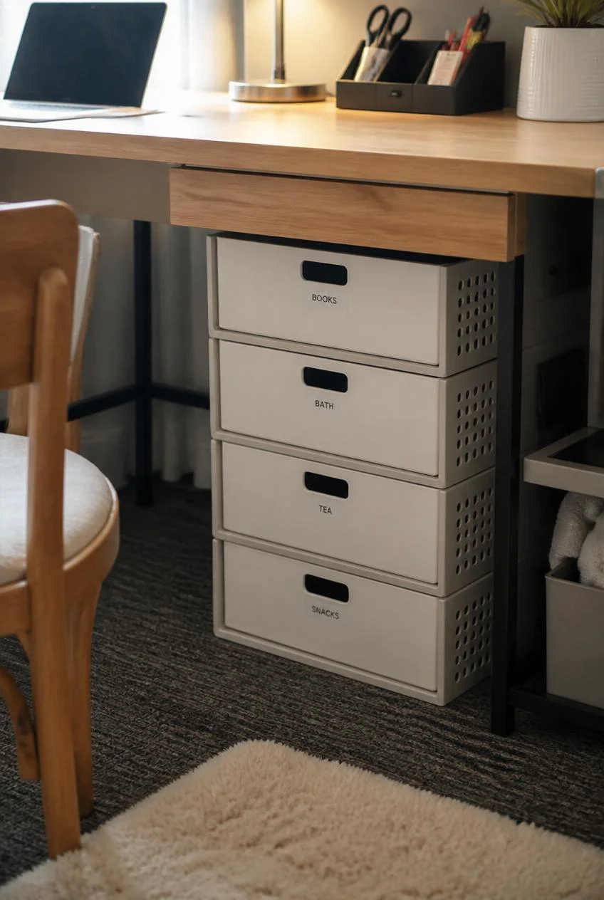 Under Desk Storage Bins and Cubes