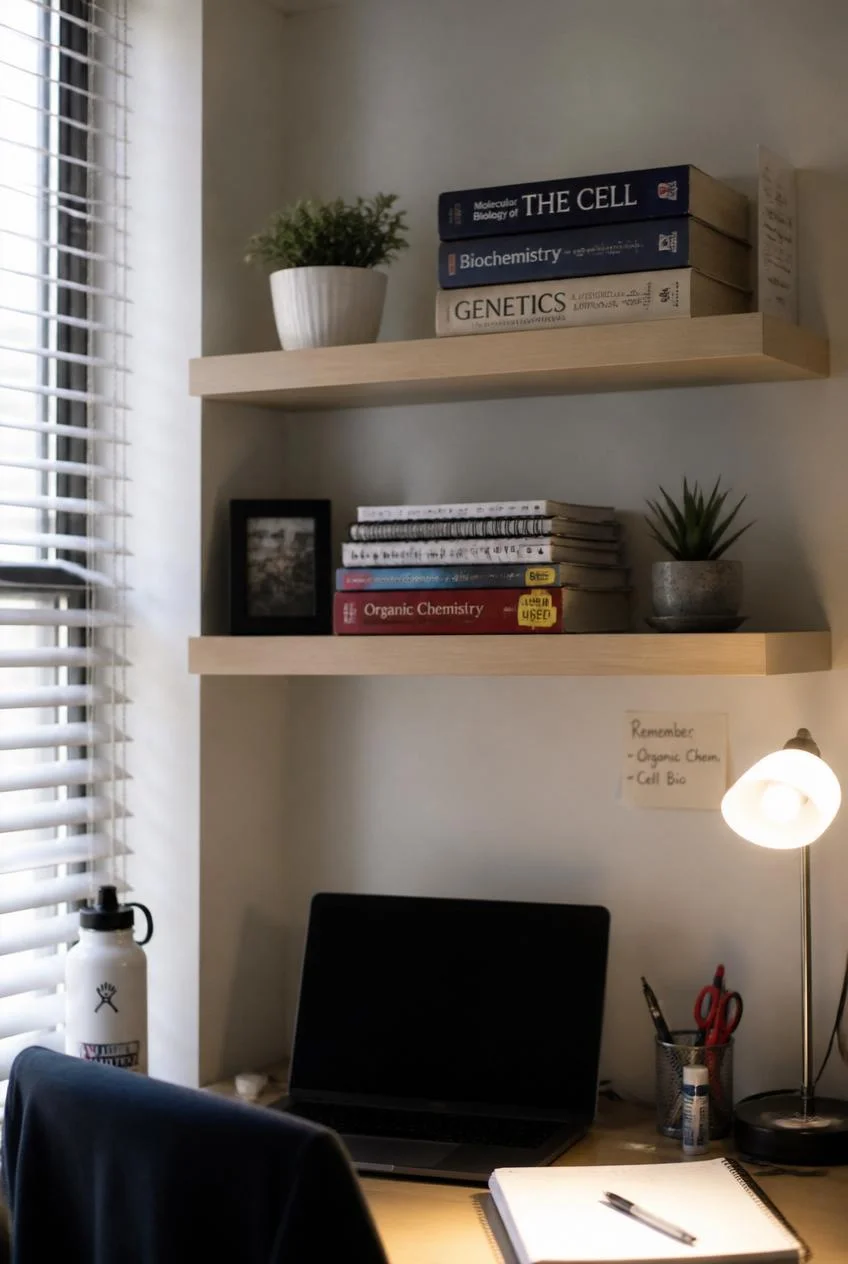 Vertical Wall Shelving for Books and Supplies