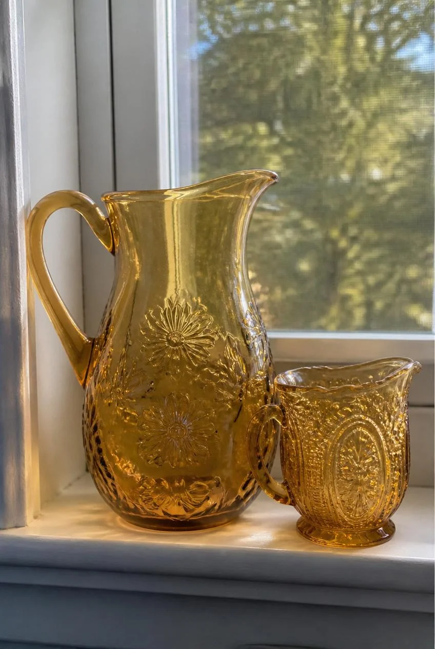 Vintage Glassware and Thrifted Serving Pieces