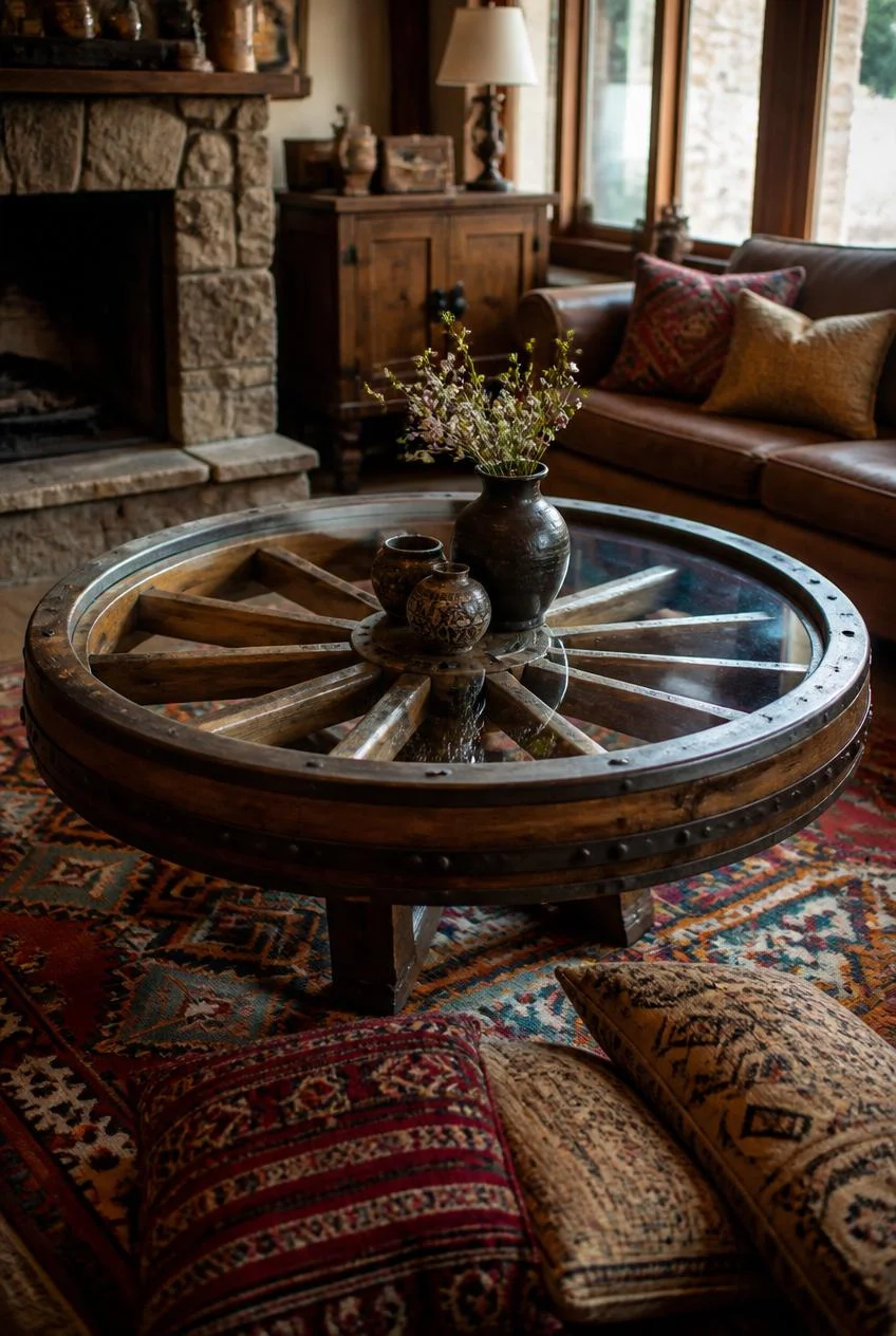 Wagon Wheel Coffee Table