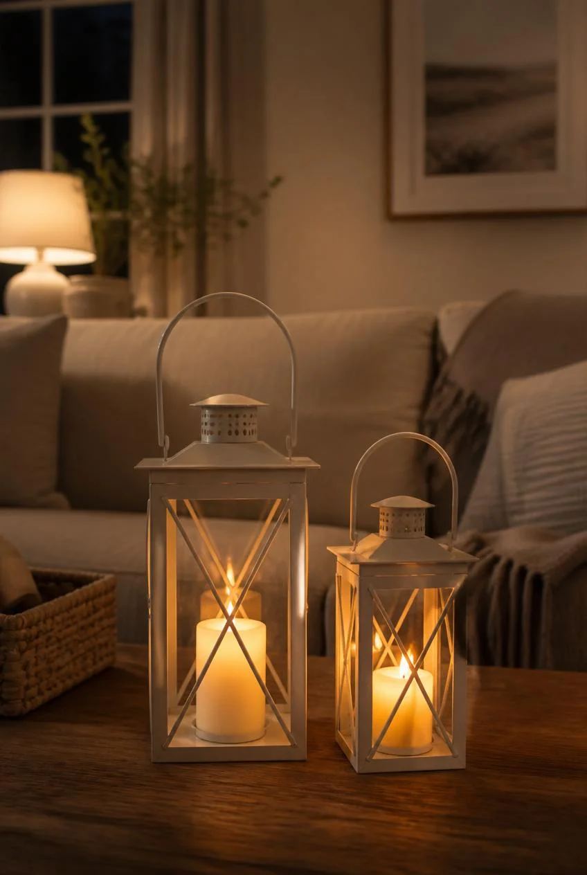 Warm Ambient Lighting and Lantern Candles