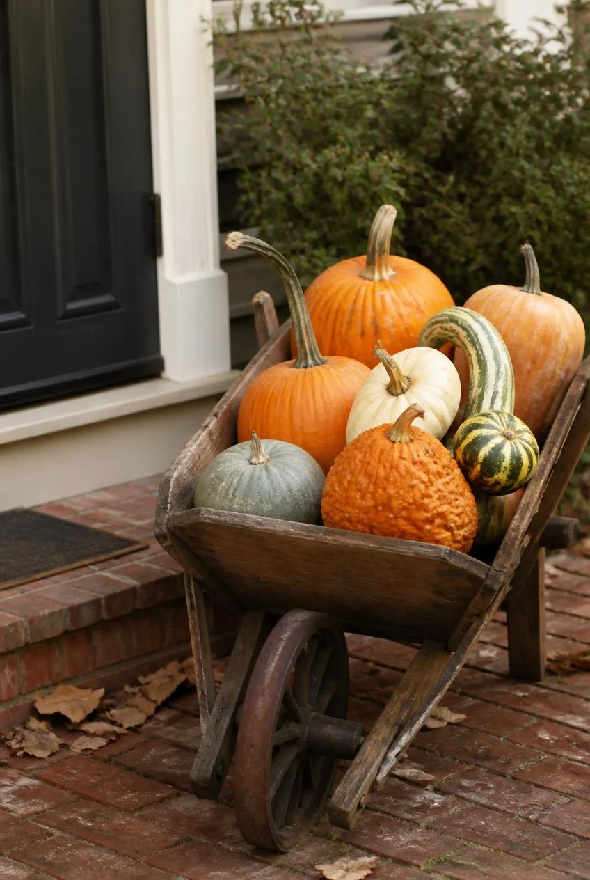 Wheelbarrow or Wagon Pumpkin Display