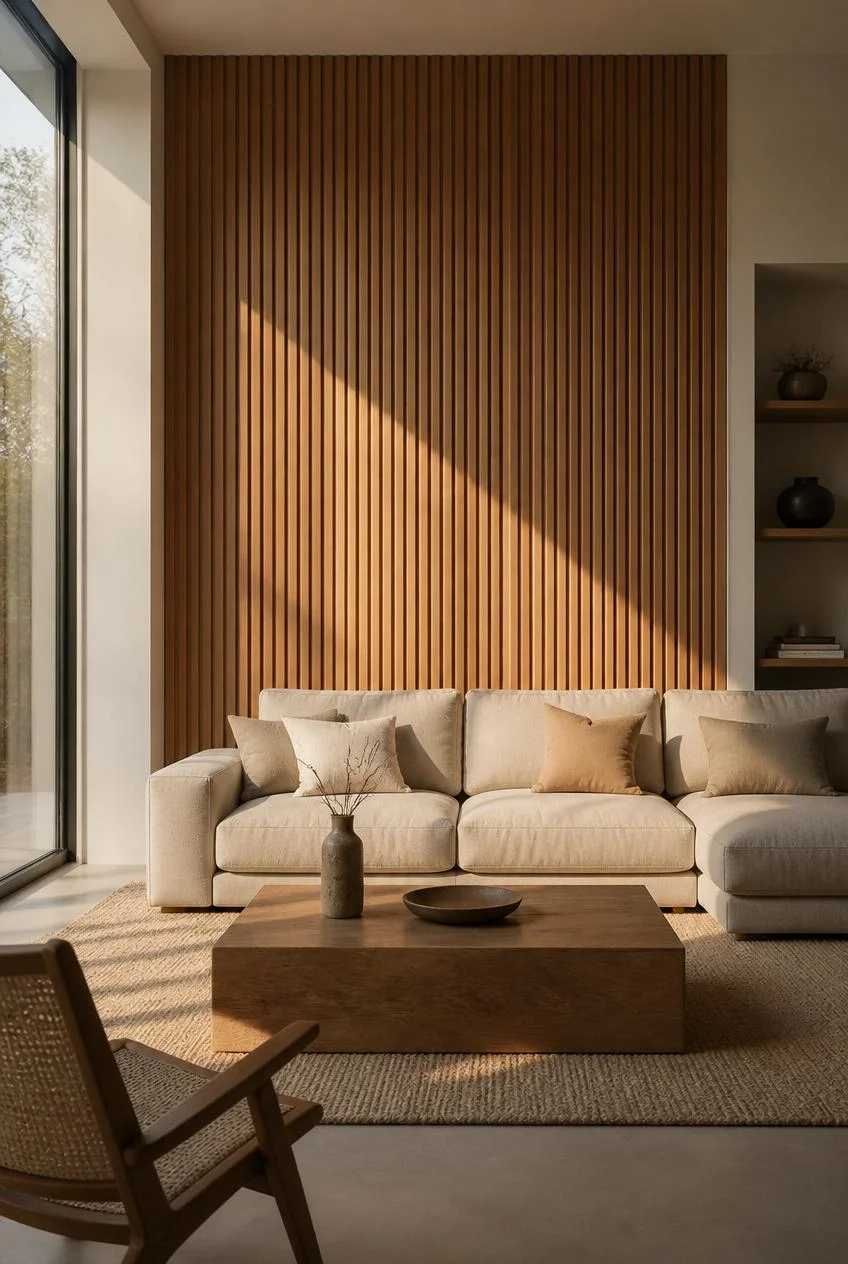 Wood Slat Wall Panels for Warmth and Texture