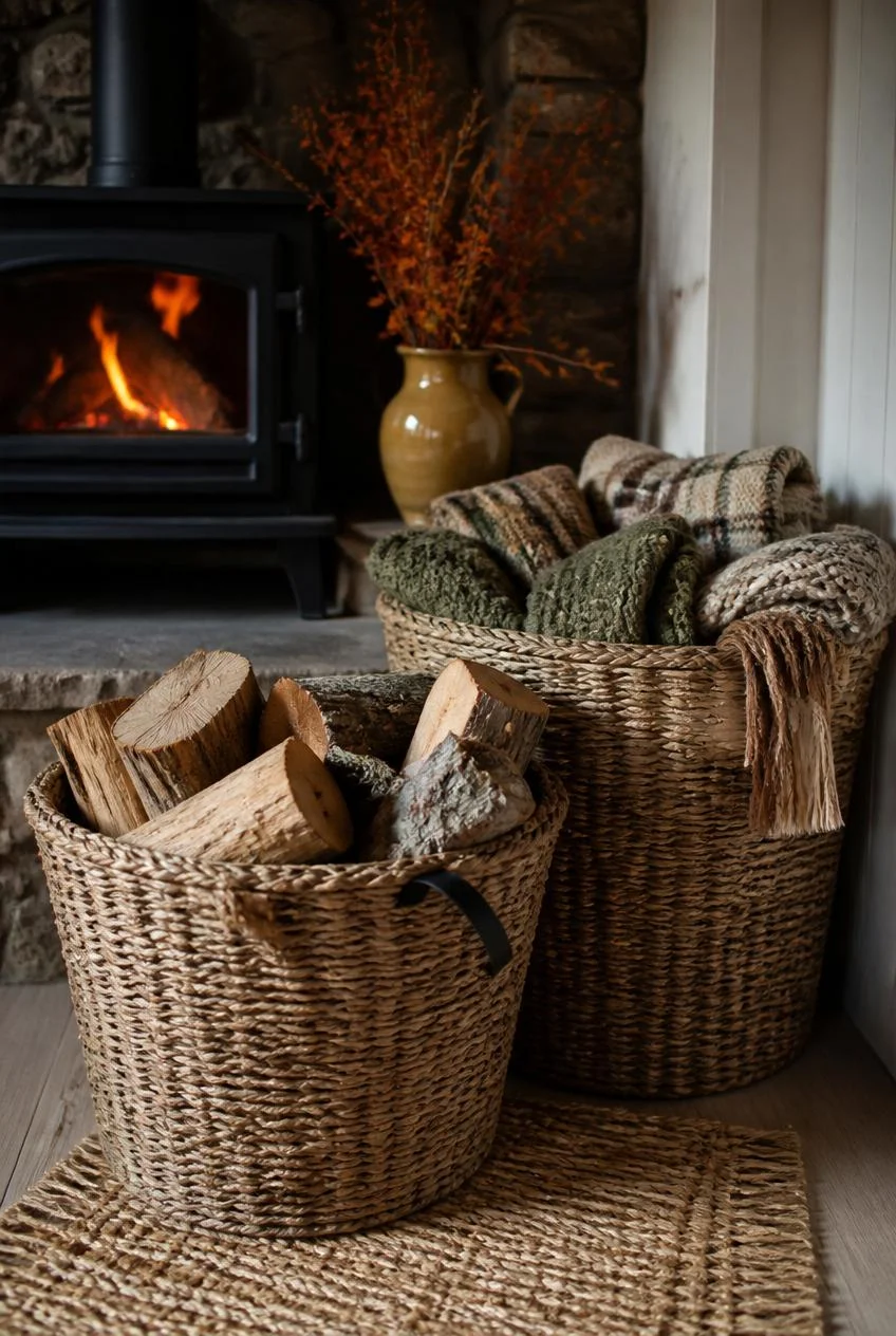 Woven Baskets and Natural Texture Accents