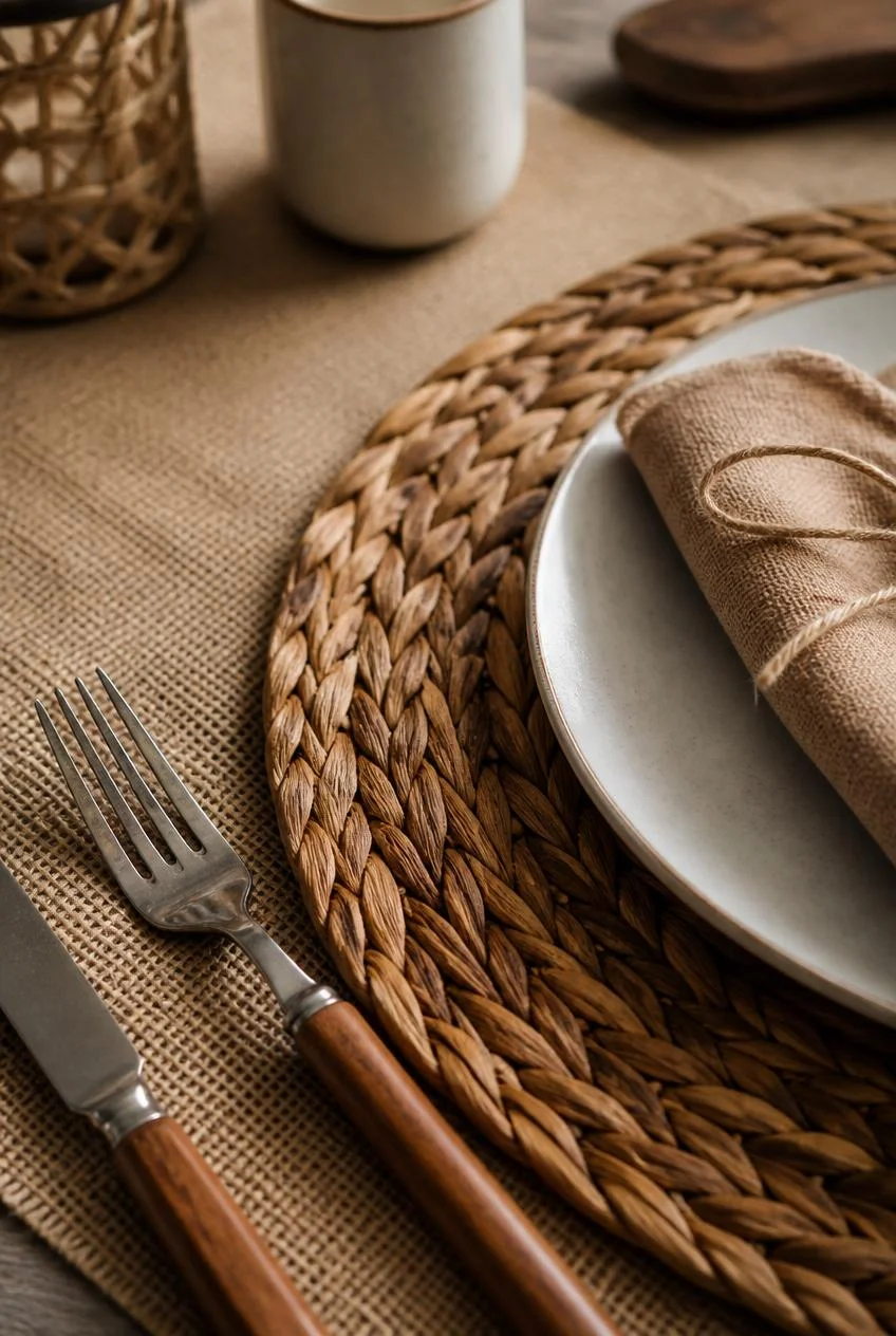 Woven Placemats and Burlap Runners
