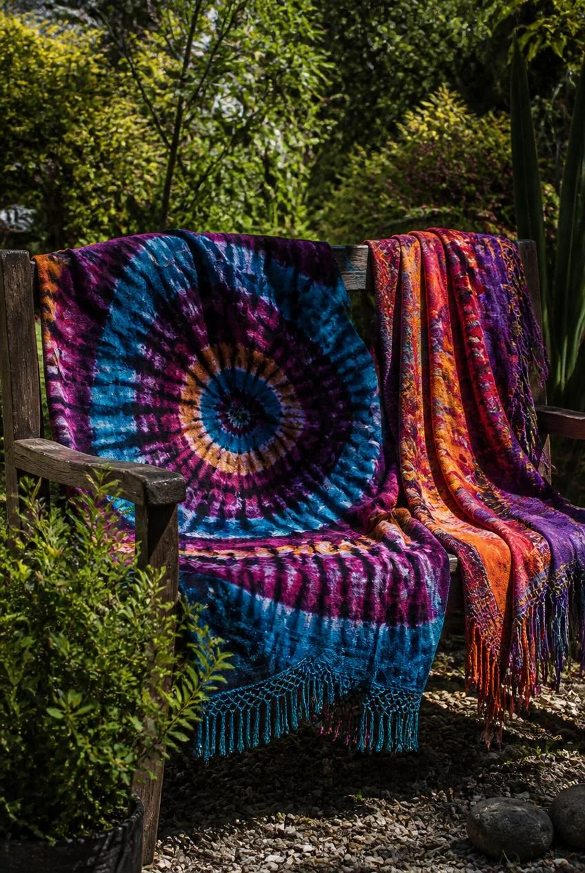 Tie Dye and Boho Patterned Textiles