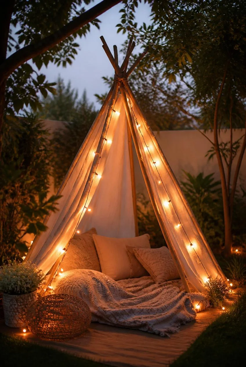 DIY Teepee or Canopy Retreat