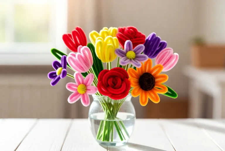 How to Make a Pipe Cleaner Bouquet: 15 Easy DIY Flower Ideas for Beginners, Kids & Gifts