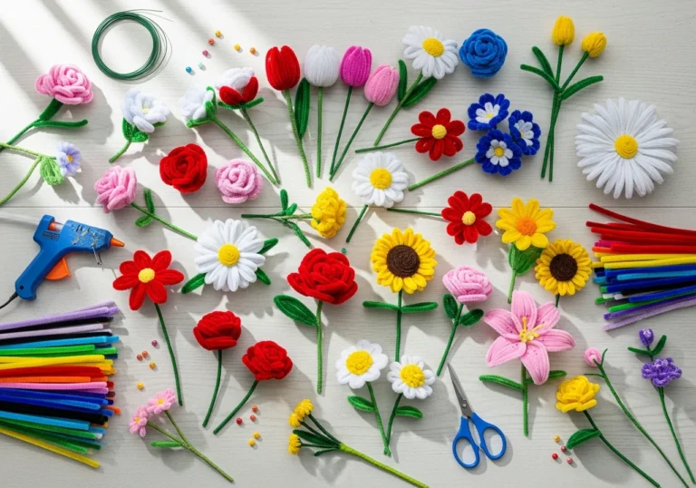 Pipe Cleaner Flowers: 20+ Easy DIY Handmade Gift Ideas