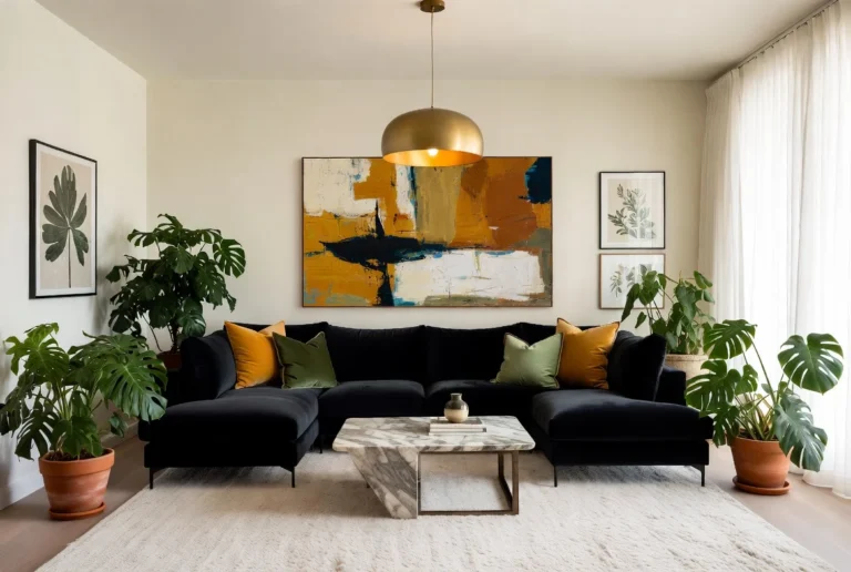 Black Sofa Living Room Designs: 20 Stylish, Functional & Modern Ideas