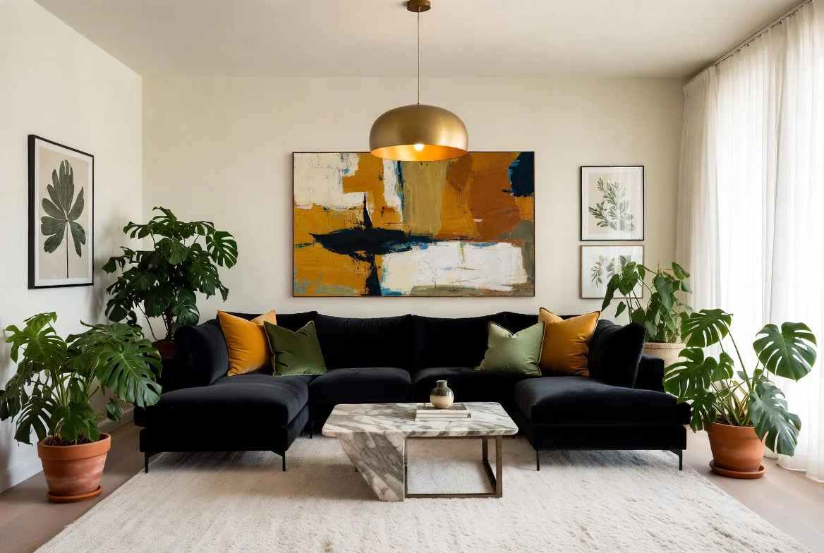 Black Sofa Living Room Designs: 20 Stylish, Functional & Modern Ideas