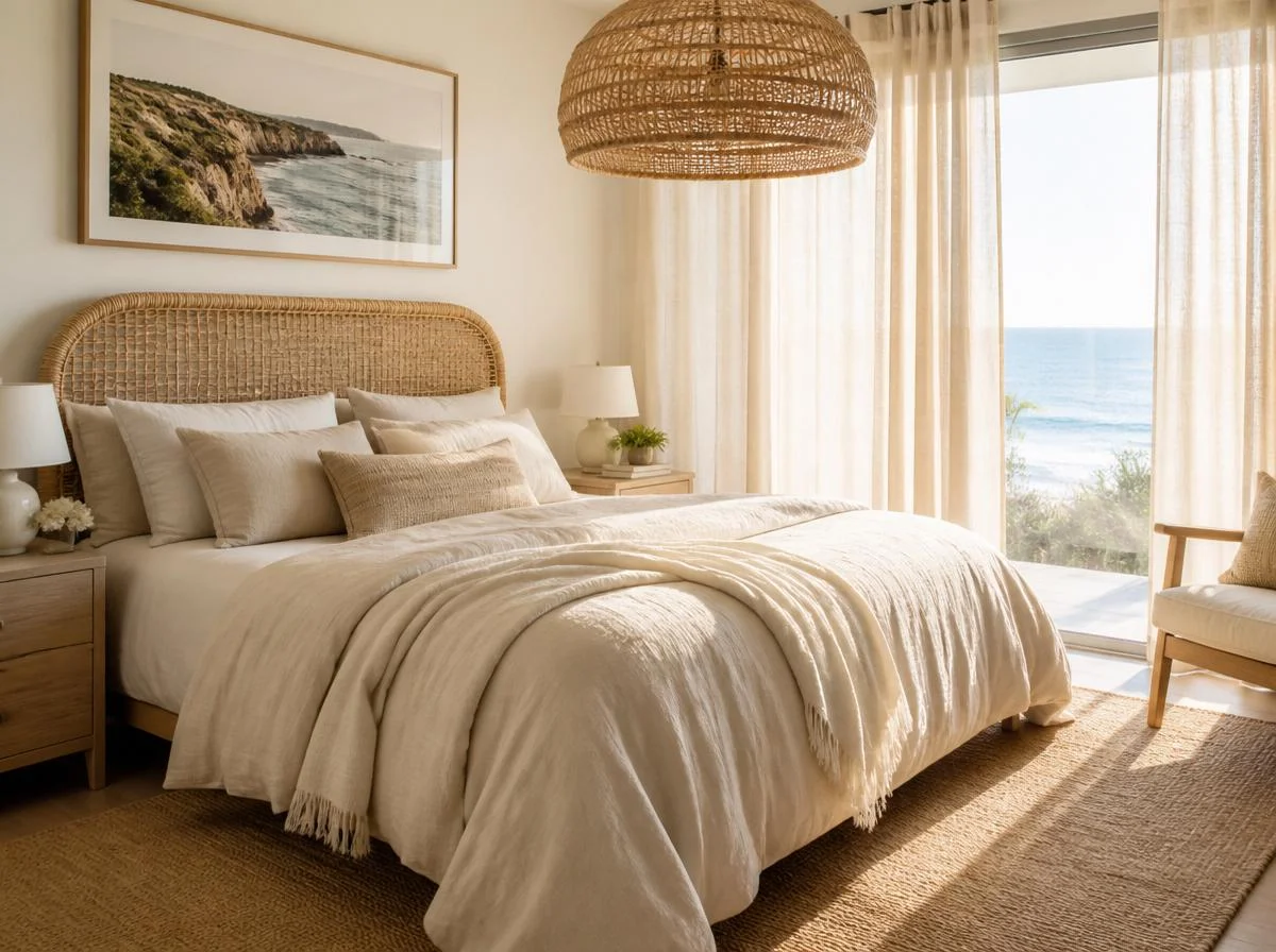 14 Coastal Bedroom Ideas That Look More Luxurious Than Farmhouse Style