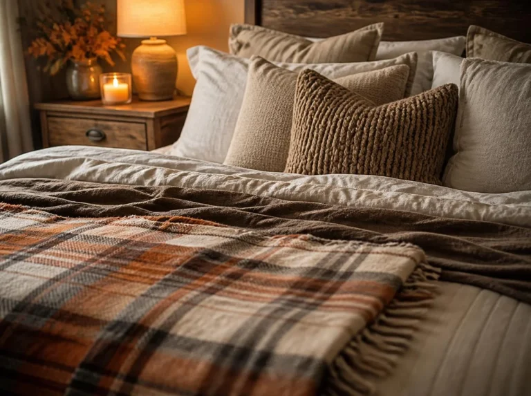 17 Fall Bedroom Decor Ideas From Soft Neutrals to Cozy Plaid Accents